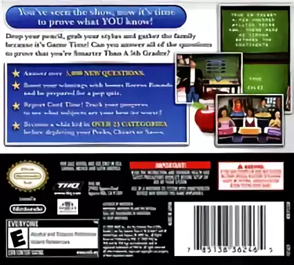 Image n° 2 - boxback : Are you Smarter than a 5th Grader - Game Time (Trimmed 247 Mbit)(Intro)